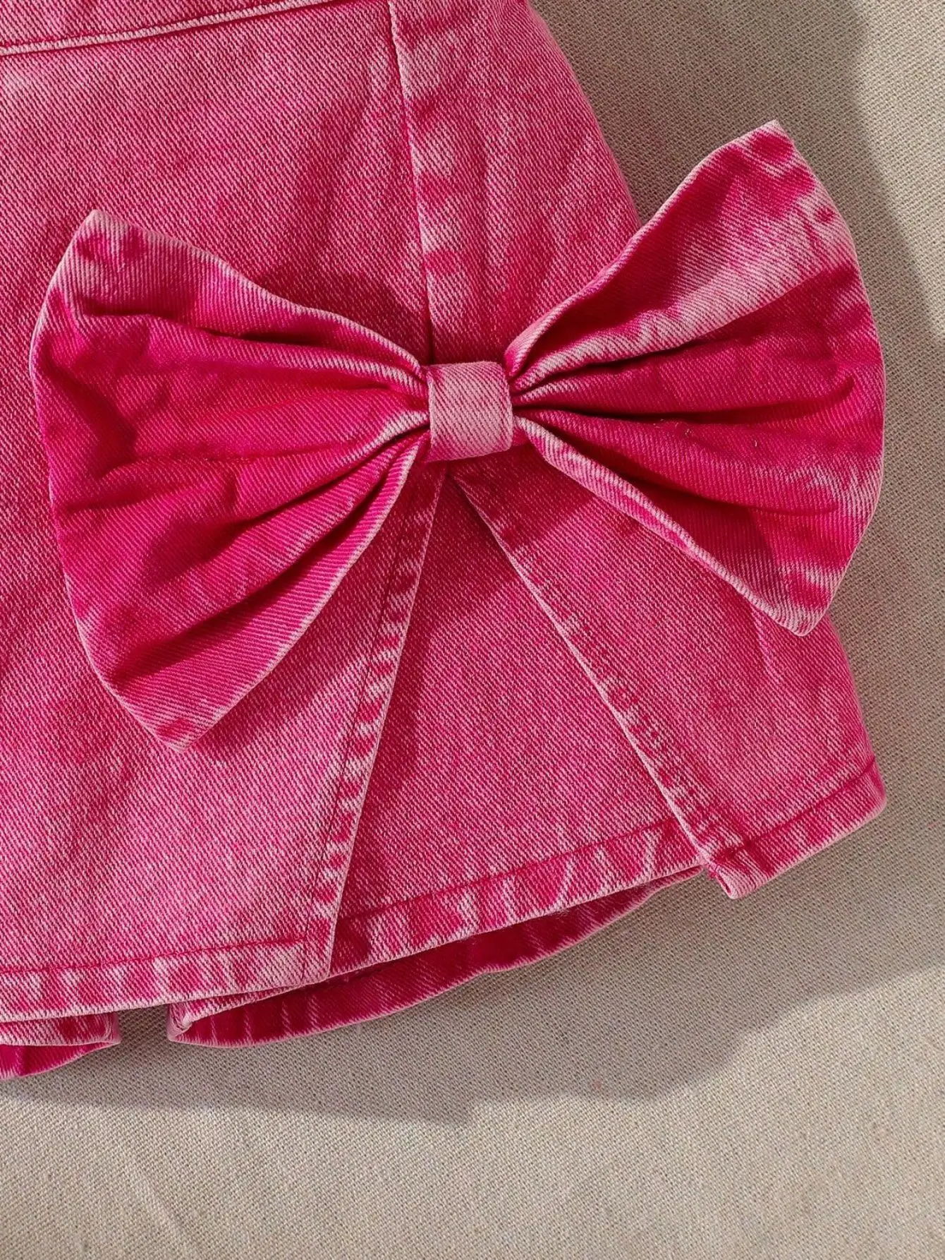 2-7 سنوات الفتيات تنورة قصيرة مجموعة مجسمة القوس الأعلى الثقيلة الدنيم غسلها تنورة السراويل مجموعة قطعتين 90-130 سنتيمتر