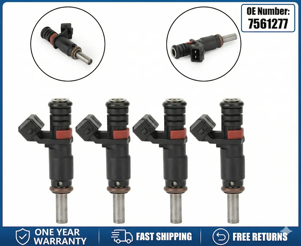 

4Pcs Remanufactured Fuel Injectors 13537561277 For BMW E90 E92 E87 318i 320i 118i 120i N46 N45 7561277 Fuel Nozzle Kit