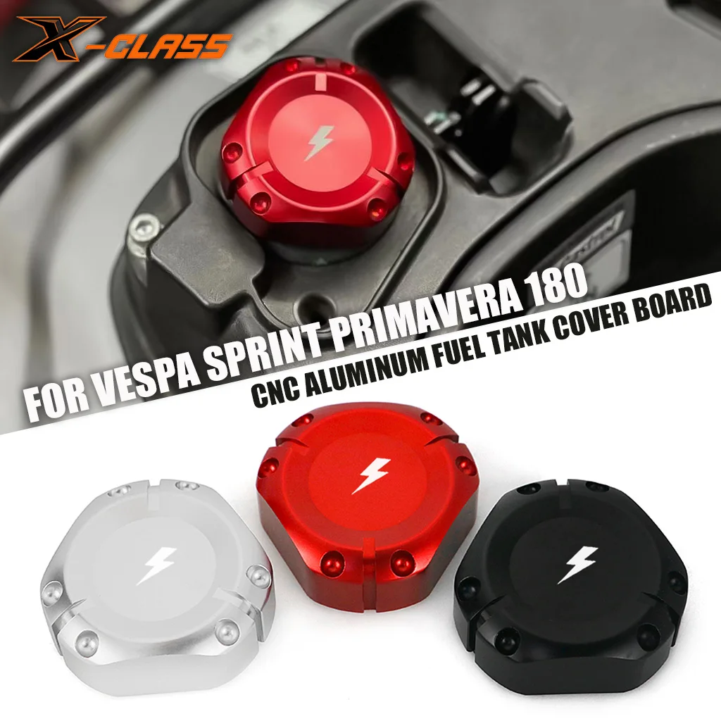 For VESPA GTS 300 310 GTV SPRINT PRIMAVERA 180 LX 150 Scooter CNC Aluminum Fuel Gas Tank Cap Bodywork Quick-Attach Fuel Cover