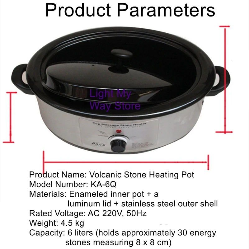 

Heated Stone Pot for Wellness Massage | Hot Stone Pot SPA Energy Stone Heater | Hot Stone Machine for Beauty Salons