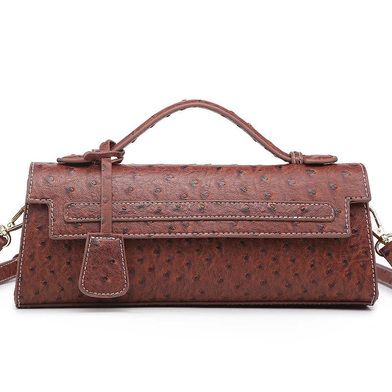 Hot Fashion Luxury Brands Women\'s Long Handbags Shoulder Bags Brand Design Ostrich/Snake Print Women Bag Handbag Ladies Handbags