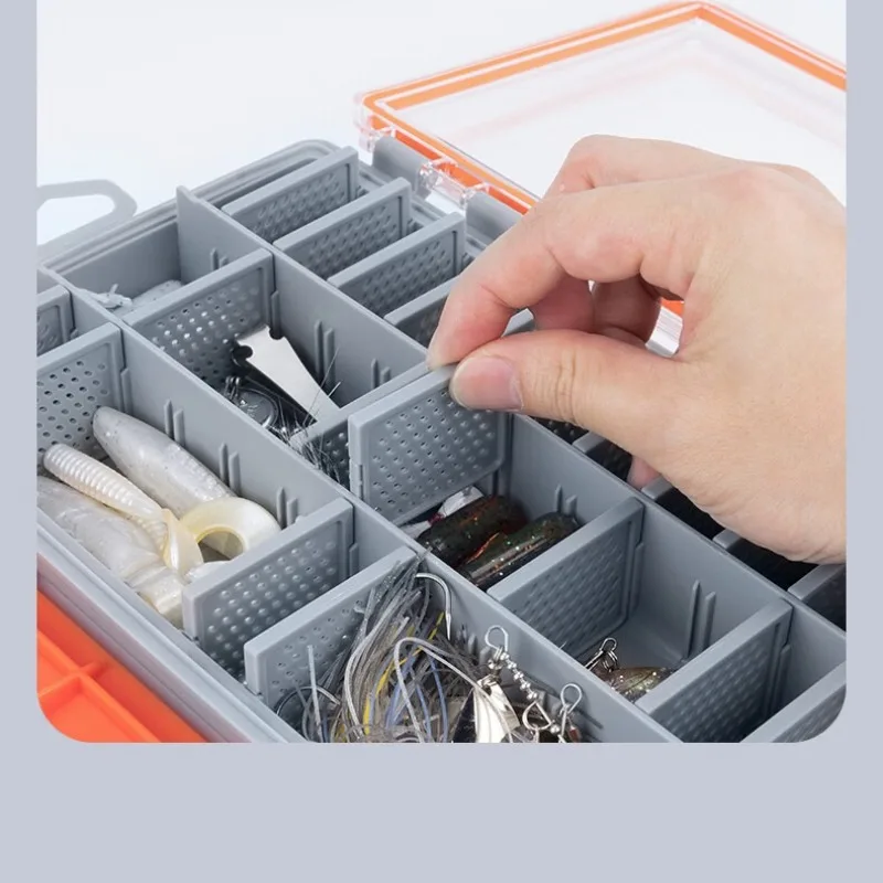 

Плавающая герметичная коробка для рыболовных приманок, модульный складной органайзер для снастей с разделителями для мягких и жестких приманок, рыболовные аксессуары