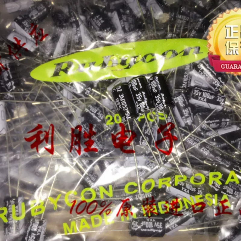 

10-100 шт. 100 мкФ 35В Японский электролитический конденсатор Rubycon 35V100UF 6*11 YXA