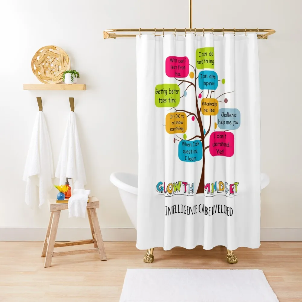 Growth Mindset Development Shower Curtain Bathroom For Shower Bathroom Accessories Curtain