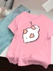 Women's T-shirt Short Sleeved Cute Sleeping Duck