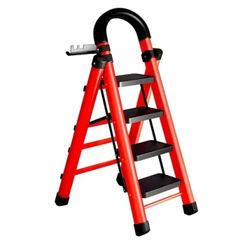 Household folding ladder indoor and outdoor multi-function herringbone step ladder thickened safe portable climbing ladder