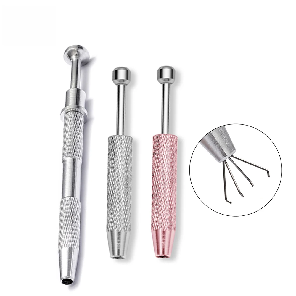 Four Claws Beads Holder Pick-up Tool Diamond Gems Prong Holder Tweezer Catcher Grabber Body Piercing Sprinkle Pen Tool