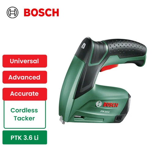 Herramientas eléctricas para el hogar Bosch, pistola de clavos manual recargable de litio de 3,6 V, grapadora multiusos de 11,4mm, grapadora de carga de papel