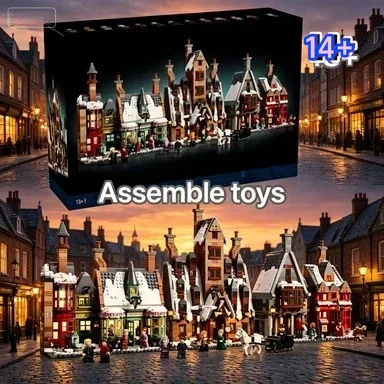 

Bandai Collectible Building Kit High Quality Instant 76457 Hogsmeade Village Office Display Gift compatible with LEGO bricks