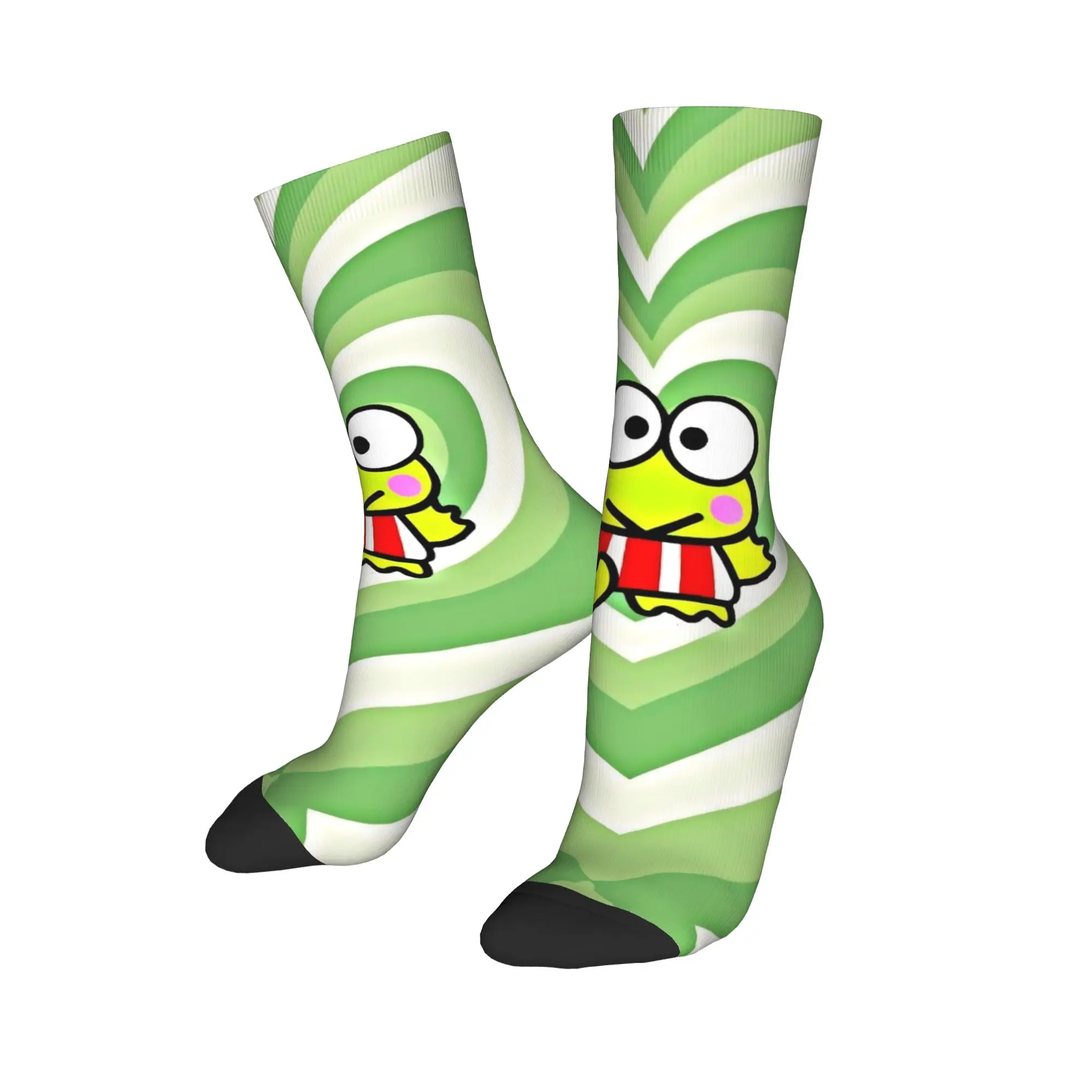 جوارب رجالية جوارب Keroppi kerokero غير قابلة للانزلاق جوارب ناعمة متوسطة الخريف تصميم غير رسمي جوارب ركوب الدراجات