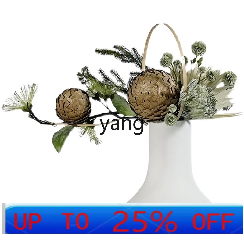 

LTT New Chinese Simulation Flower Art Sales Office Hotel Living Room Coffee Table Entrance Decorative Desktop Ornament