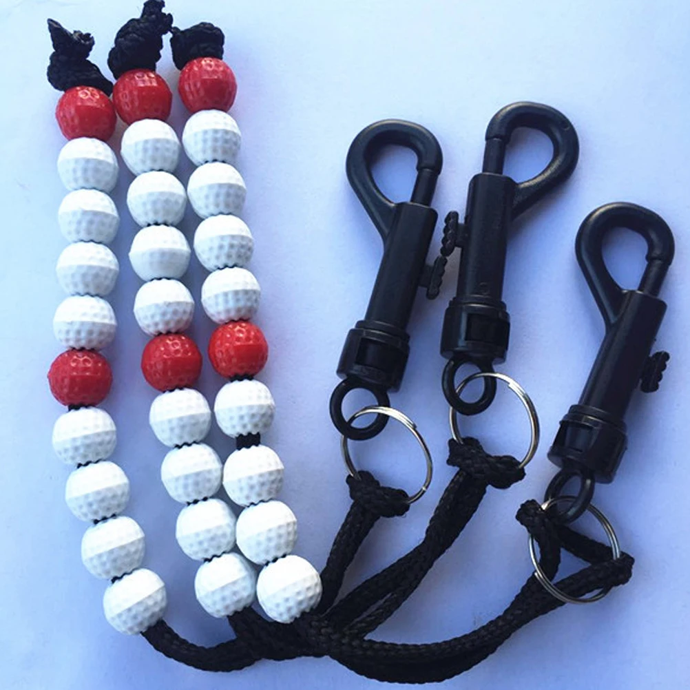 

1pc Golf Wrist Bead Chain Stroke Counter Premium Plastic Durable Supplies For Golfers Red Color Beads Score Counter Score Keeper