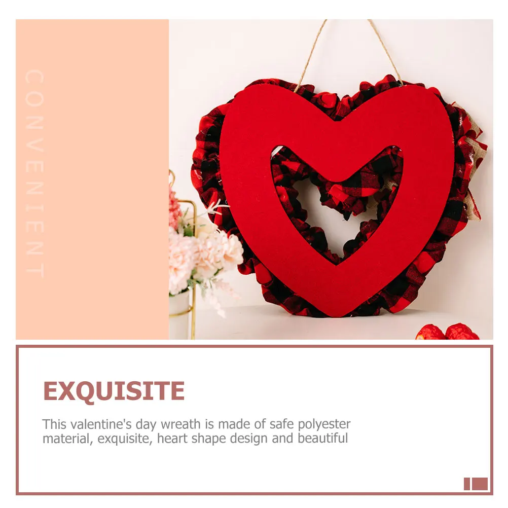 

Love Heart-shaped Decorative Flowers Valentine's Day Wreaths Garlands Valentines Hanging Door Decoration Sign