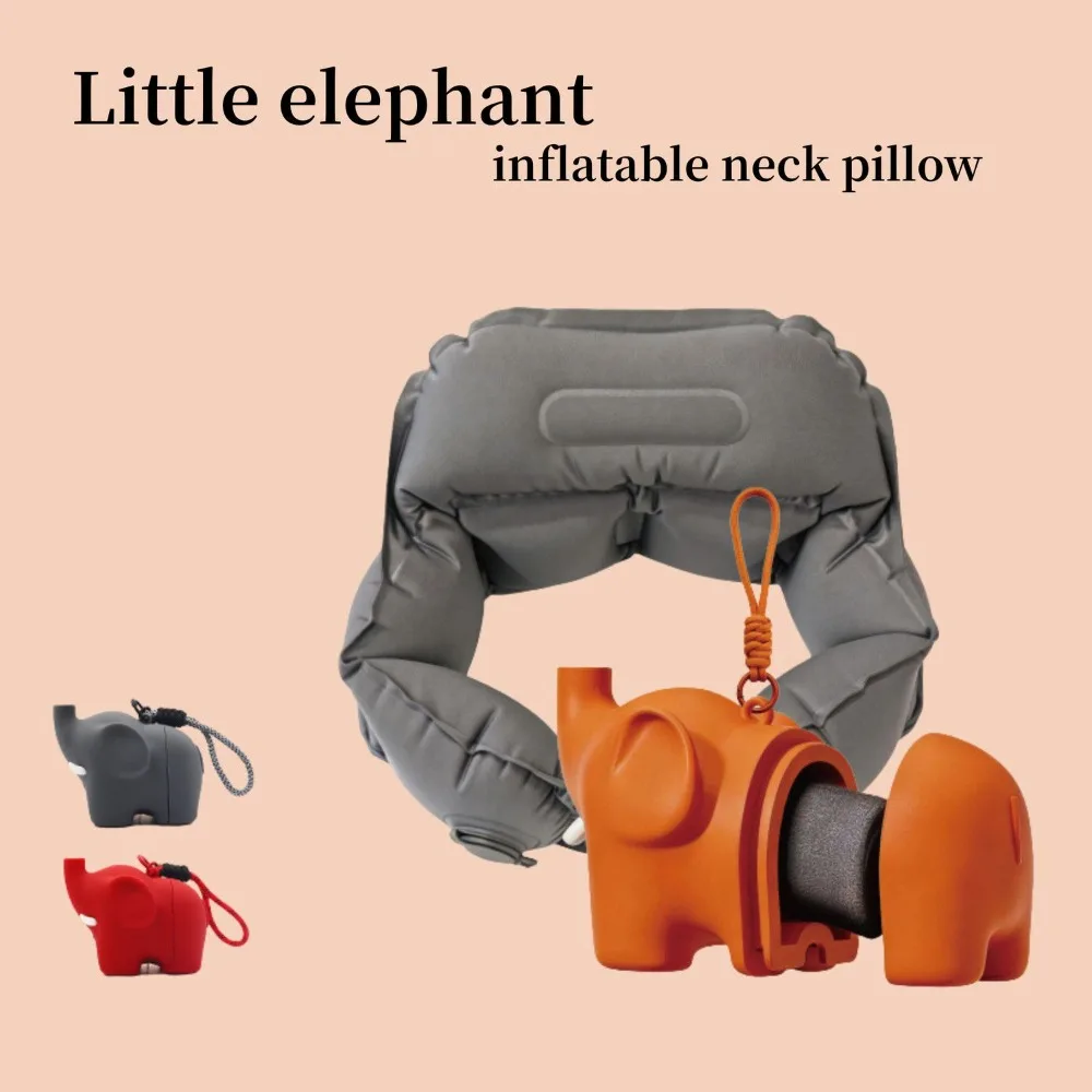Inflatable Travel Neck Pillow U Shaped Press To Inflate Portable Neck Support For Airplane Flights Road Trips And Train Travel
