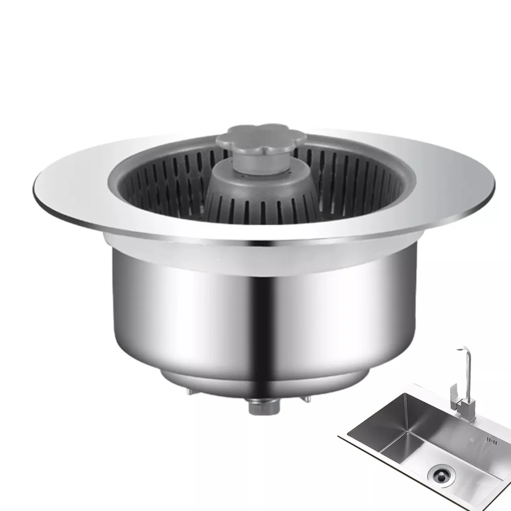 1pc 3 In 1 Sink Aid Drain Strainer Stopper Kitchen Basket Filter Anti-clogging