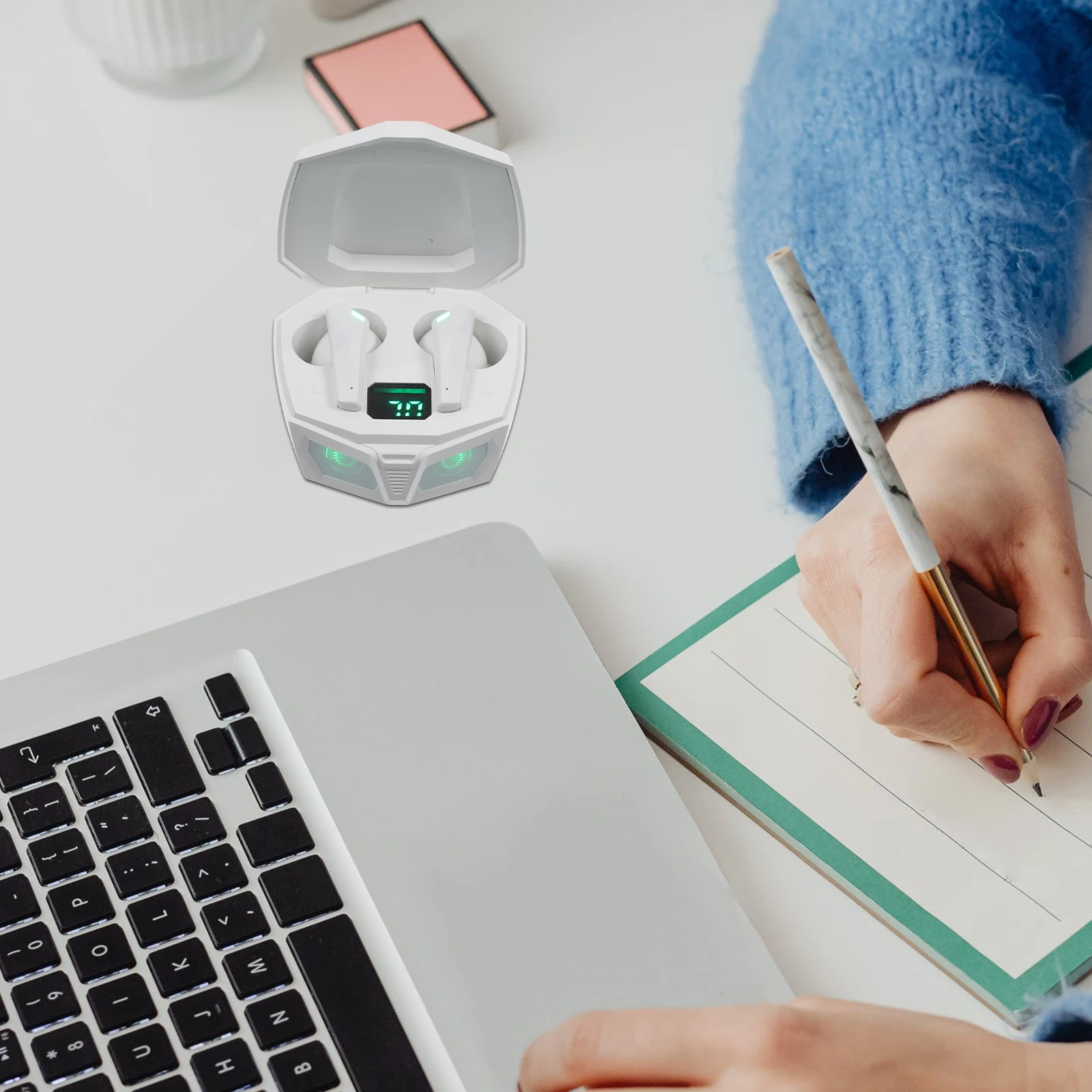 

Gaming Headset Wireless Earbuds Stereo Surround Sound Automatic Connection HiFi Fit Gaming Headphones