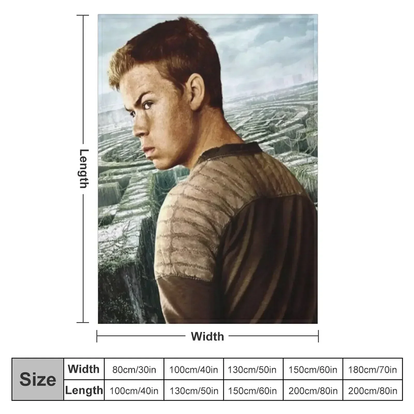 will poulter gally Throw Blanket Flannel Fabric Luxury Designer Blankets