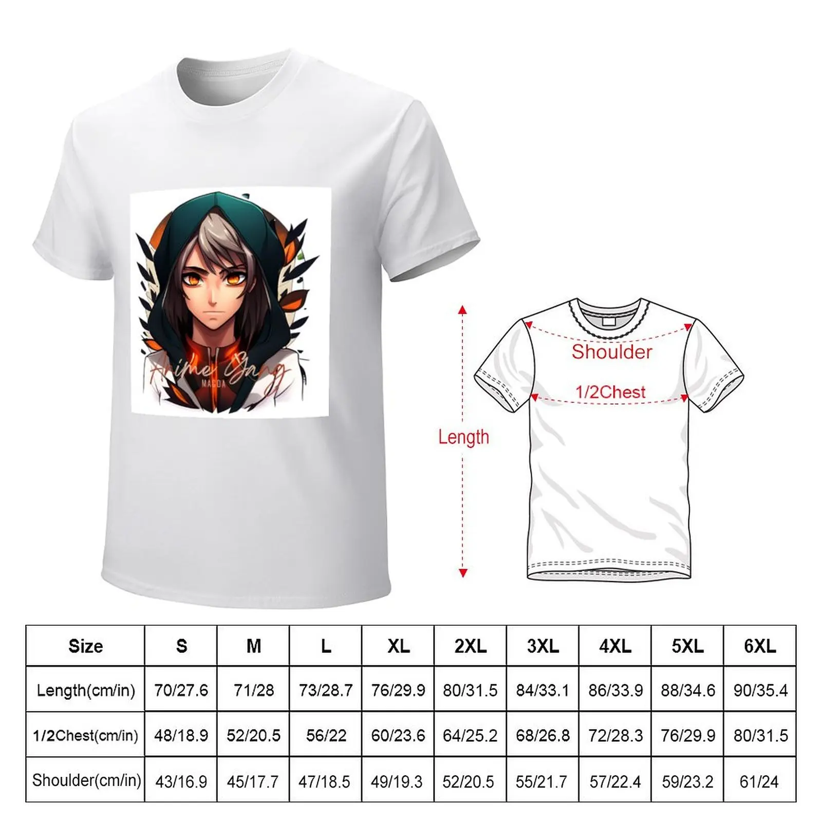 Beaux Animes Digital Art, Anime Gang Magda Streetwear T-Shirt heavyweights oversized Men's clothing