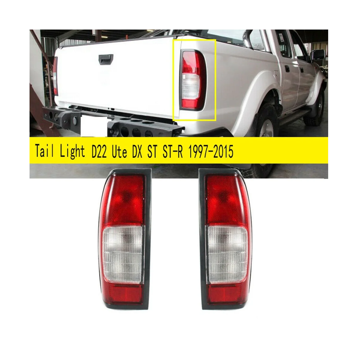 Auto Links Achterlicht Remlicht Signaallamp Voor Nissan Navara D22 Ute Dx St ST-R 1997-2015 RLN026-UK-L