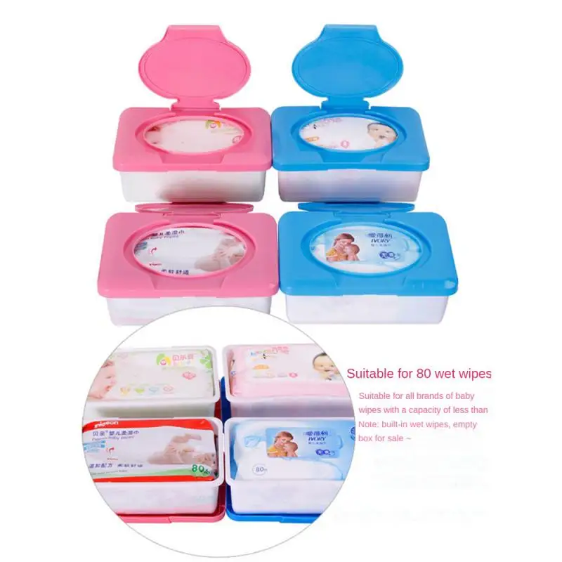 Wipes Plastic Storage Baby Wipes Dispenser Stain Resistant Dust-proof With Lid Non-Slip Wipes Box Holder For Bedroom