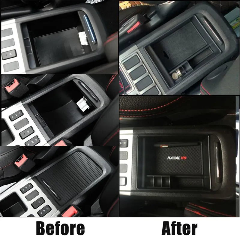 Car Styling Dedicated Modified Central Armrest Storage Box Glove Box Tray Pallet Case For HAVAL H2 H6 H7 H9 Car Accessories