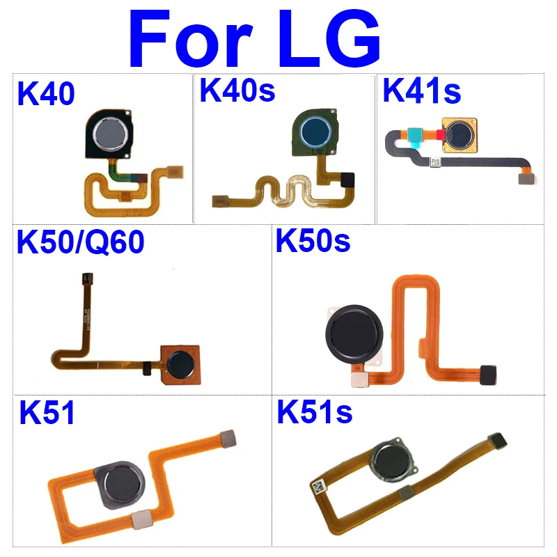 Home Button Finger Print Flex Cable For LG K40 K40S K41S K50 Q60 K50S K51 K51S Fingerprint Sensor Touch Flex Ribbon Replacement