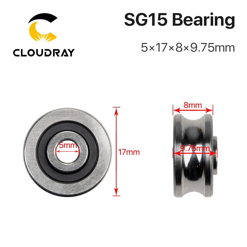 Cloudray 5 sztuk łożyska SG10 SG15 SG20 SG25 łożyska kulkowe dla CO2 maszyna do laserowego cięcia i grawerowania