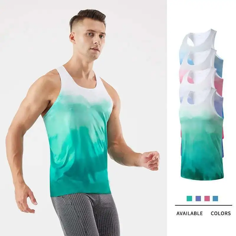 

Summer Quick Dry Sports T Shirts For Men Solid Color Sleeveless Gym Muscle Tank Top Fitness Gym Tops Bodybuilding Running Tees