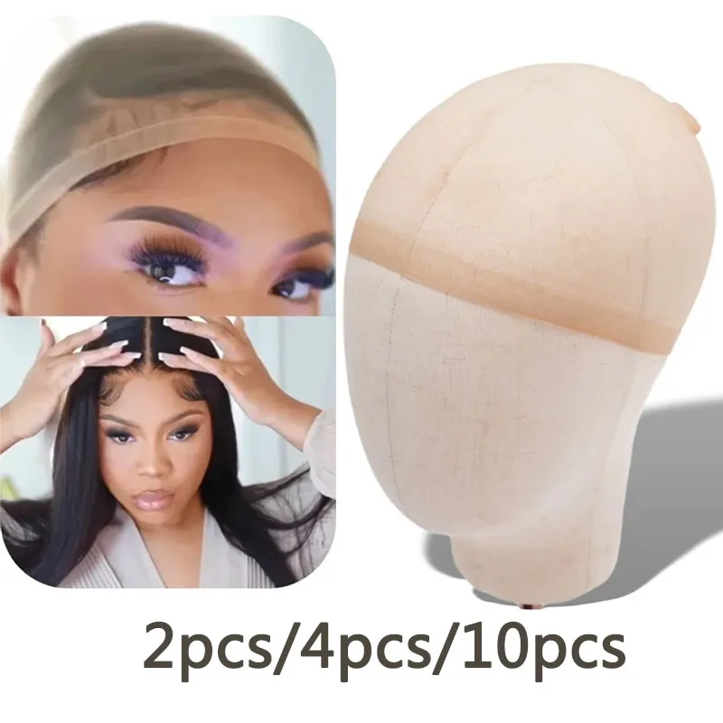 Topi Wig jaring rambut Weave hairnet Wig jaring Stretch mesh topi wig Stocking topi untuk membuat Wig ukuran bebas