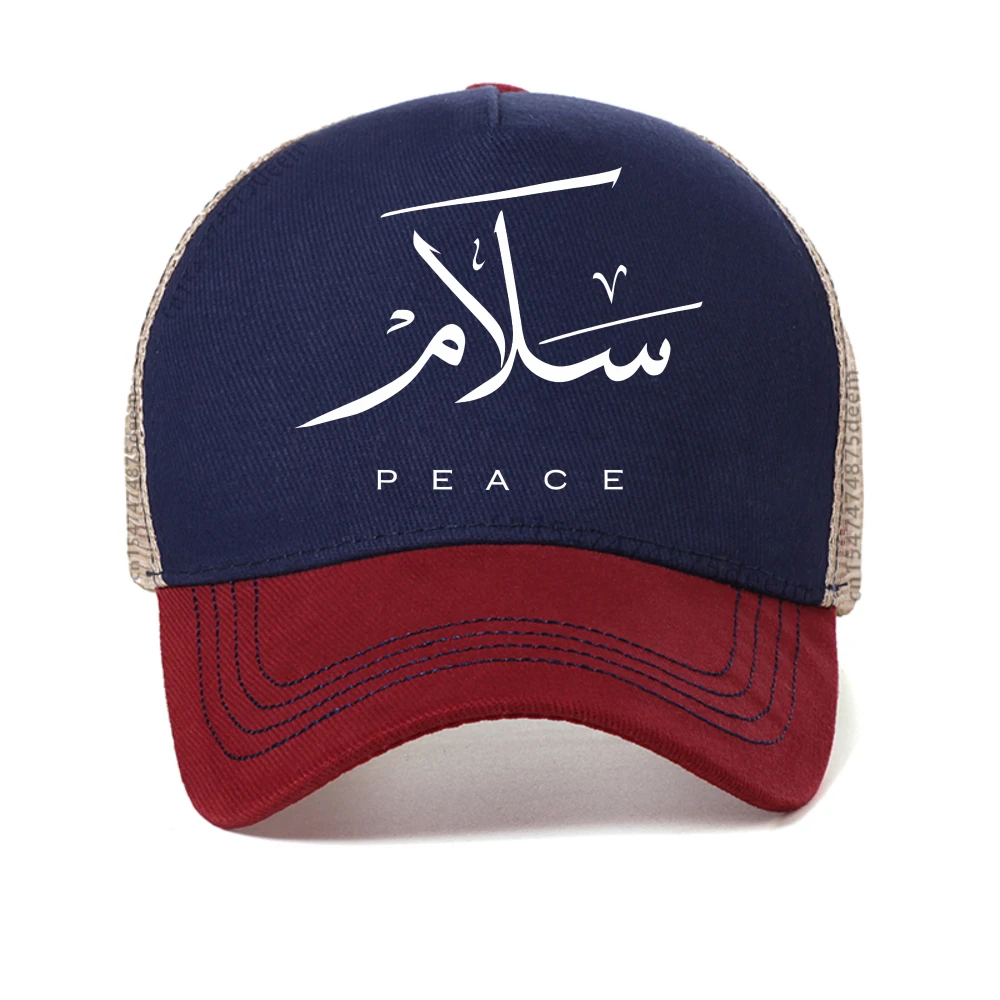 

PEACE prind baseball cap fashion casual mesh snapback hats Summer outdoor sport Breathable adjustable sun hat cool trucker hats