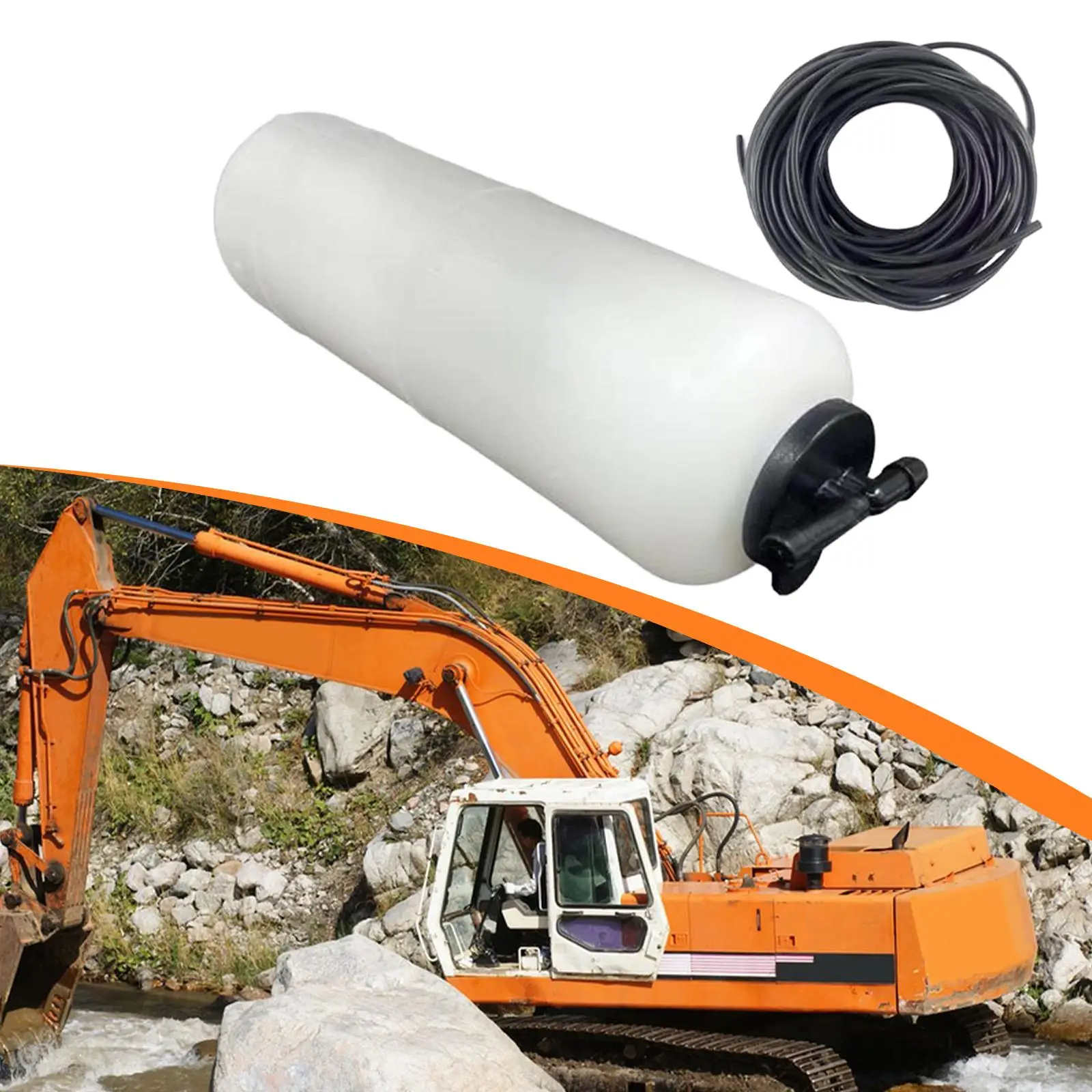 Overflow Tank PP Plastic Reserve Expansion Coolant Tank Excavator Parts Leakproof Efficient Cooling for Construction Machine Overflow Tank PP Plastic Reserve Expansion Coolant Tank Excavator Parts Leakproof Efficient Cooling for Construction Machine