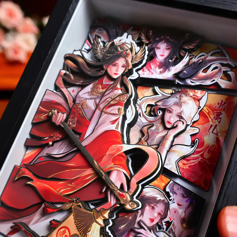 Nuovo Mondo Perfetto Anime Del Fumetto 3D Arte Pittura Huo Ling Er Yunxi Figura Del Fumetto Raccogliere Immagine Fatta A Mano Desktop Decora Regali