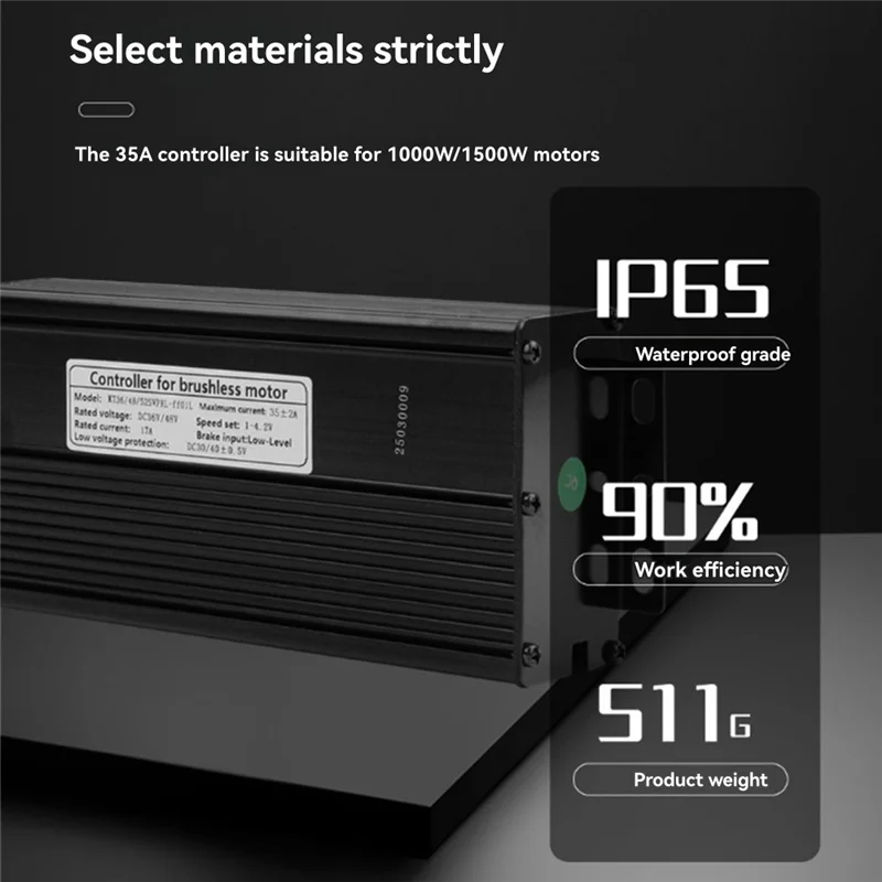 ABMW-Ebike KT-35A وحدة تحكم بموجة جيبية لمحركات بدون فرش 500 وات/750 وات 12-أنبوب 36 فولت 48 فولت 52 فولت تدعم شاشات KT #2