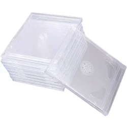 9 Pcs Stand CD Case Double Boxes Acrylic DVD Cases Jewel for CDs Transparent Clear Travel Portable Holders