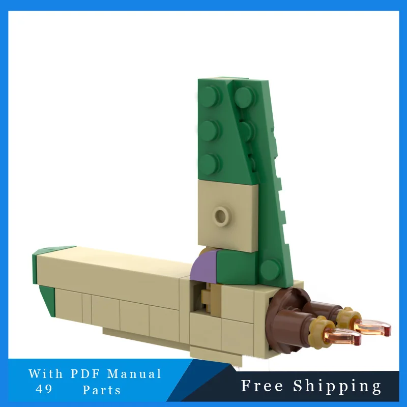 49 Parts Star Battle Series Mini Mantis Type Spaceship Creative Bricks Building Blocks Model For Kids DIY Assembly Birthday Gift