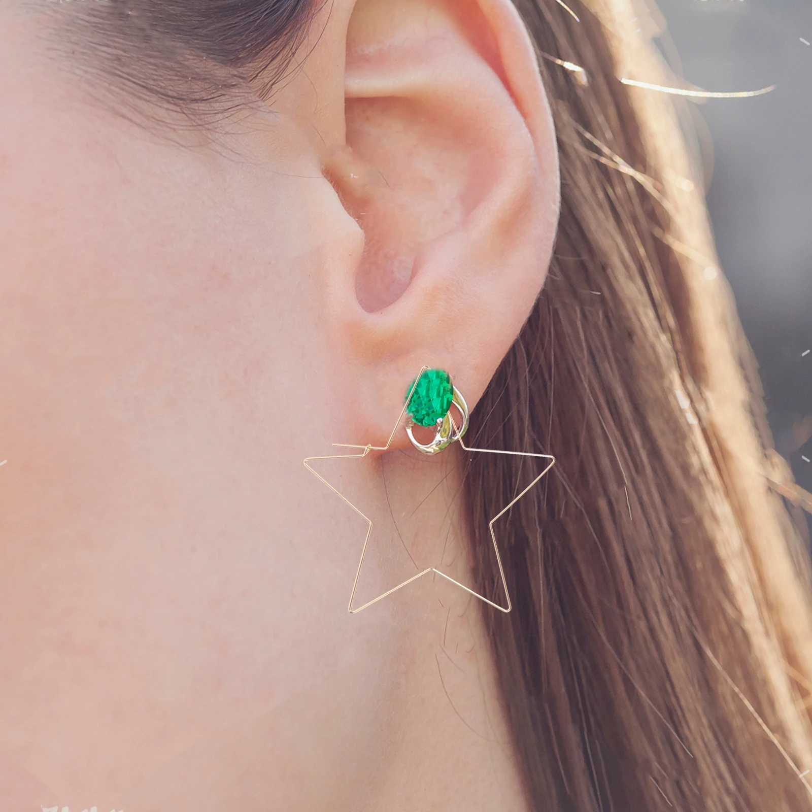 

2 Pairs Metal Stud Earrings for Women Cute Small Teen Girls Statement Earrings For Women Jewelry Trendy Accessories