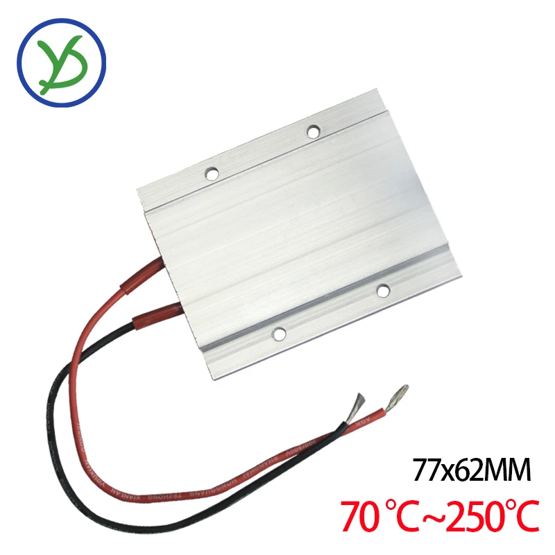 12V~220V PTC Heating Sheet PTC Heater Element 110V Thermostatic Ceramic Electric Heating Plate Desoldering Station 77x62mm