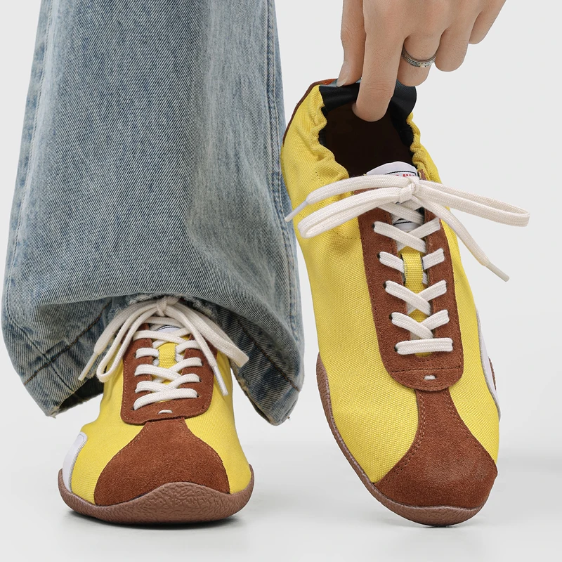 Spring Autumn New Color Blocked Men Casual Sports Shoes Lightweight Anti Slip Youth Trendy Couple Running Travel Shoes