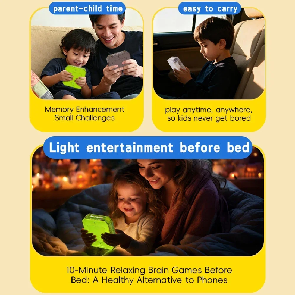 Portable Handheld Electronic Tic‑Tac‑Toe Board, Classic Fingertip Board Game, Multifunctional Indoor Toy for Kids & Adults
