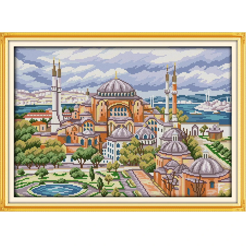 Cross-stitch Complete Set Istanbul Kit Stamped Printed Counted Unprinted Cloth DMC Needlework Home Decor