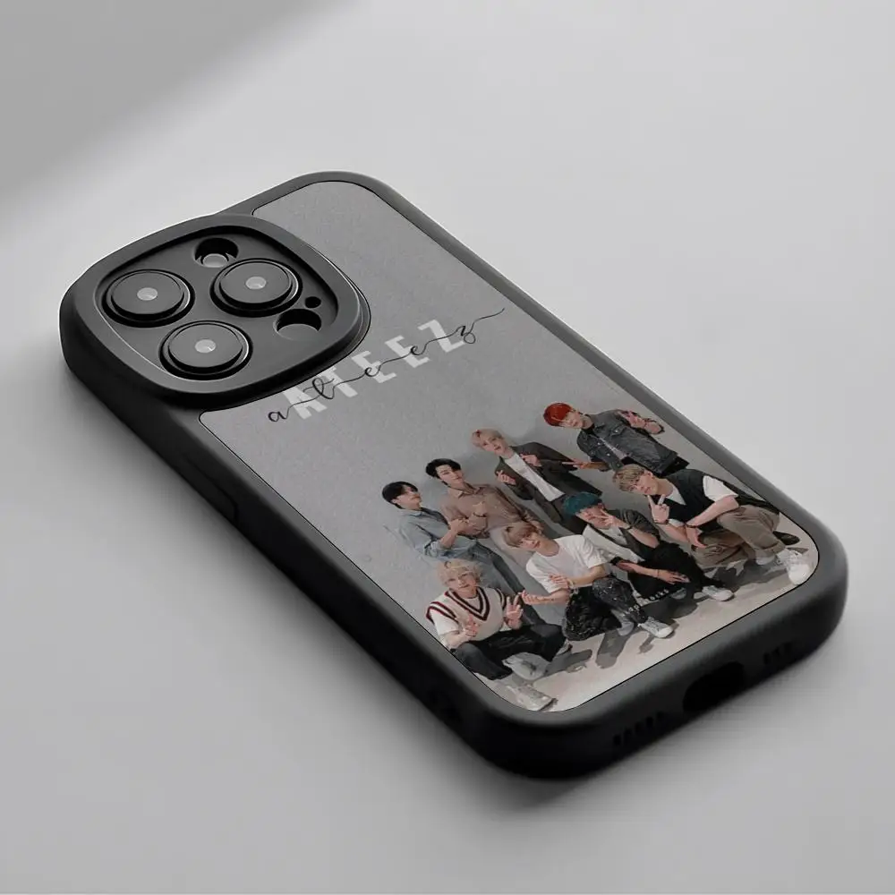 ATEEZ Kpop Phone Case For Iphone 15 Pro Max 14 Plus 11 13 Pro 12 X Xr Xs 7 8 Puls Se Lambskin Silicone Soft Cover