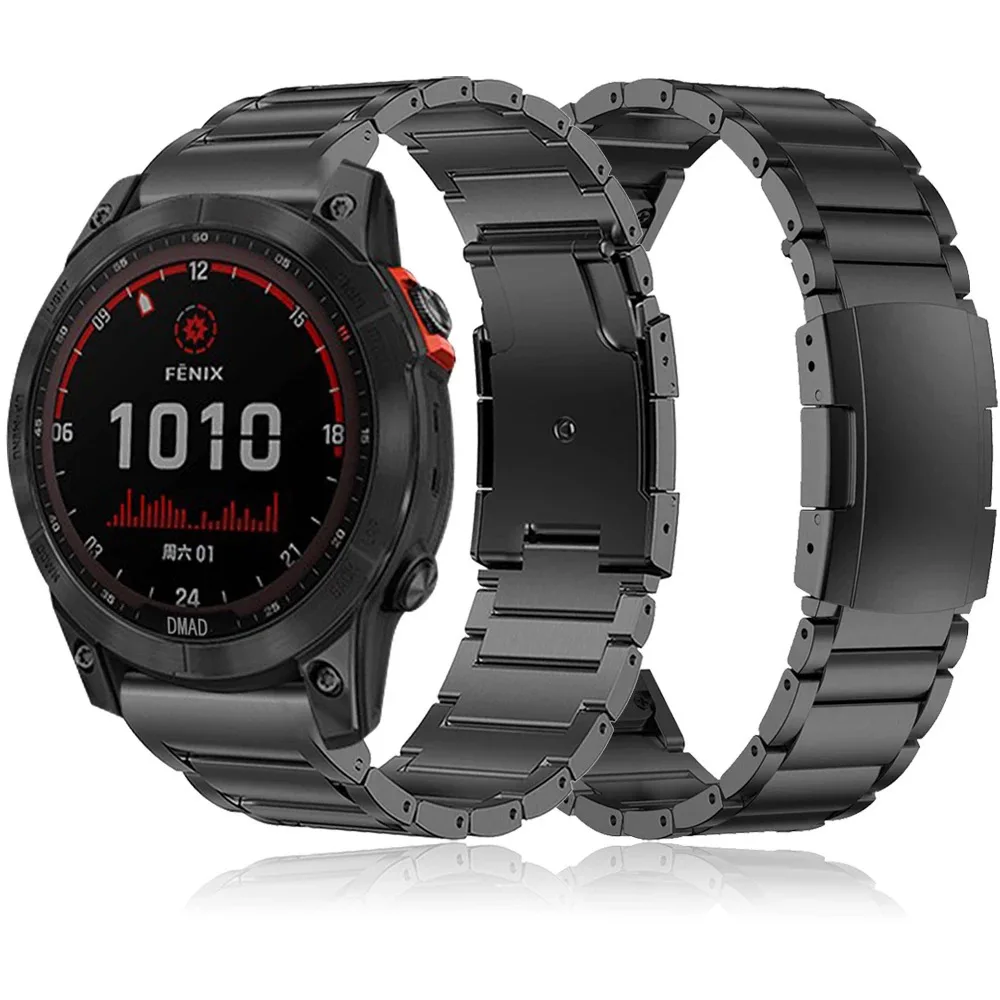 22 26mm Titanium Alloy Band for Garmin Fenix 8 6X Pro/6X/5X/5X Plus/7X Watchband for Tactix 7/Descent MK2/Instinct 1/2 Bracelet