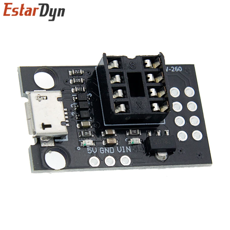 ATtiny13A / ATtiny25 / ATtiny45 / ATtiny85 Pluggable ATTINY Development Programming Bare Board