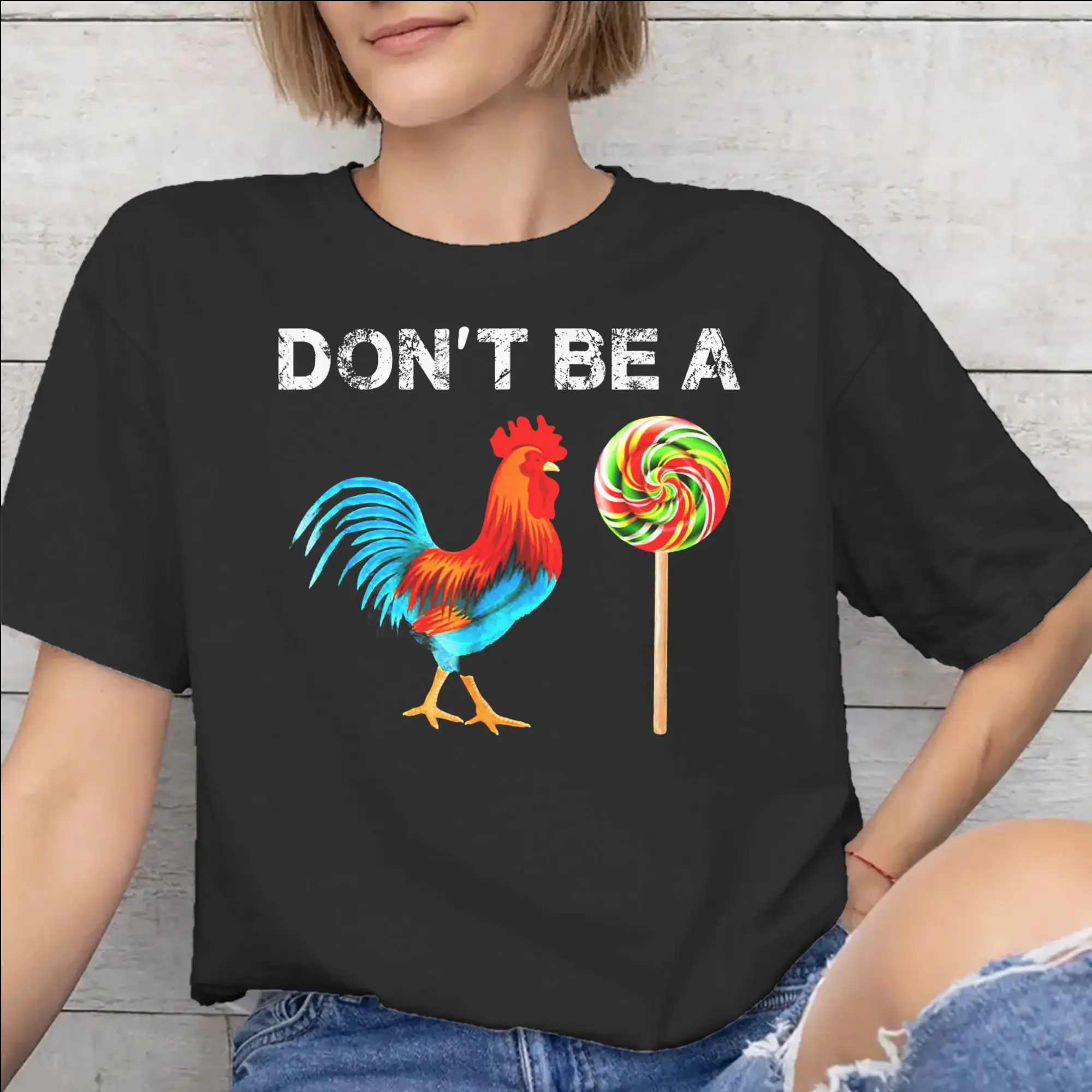 Don't Be A Sucker Funny Chicken Meme New Arrival T Shirt Men Women  Cotton  Tee Shirt Clothes