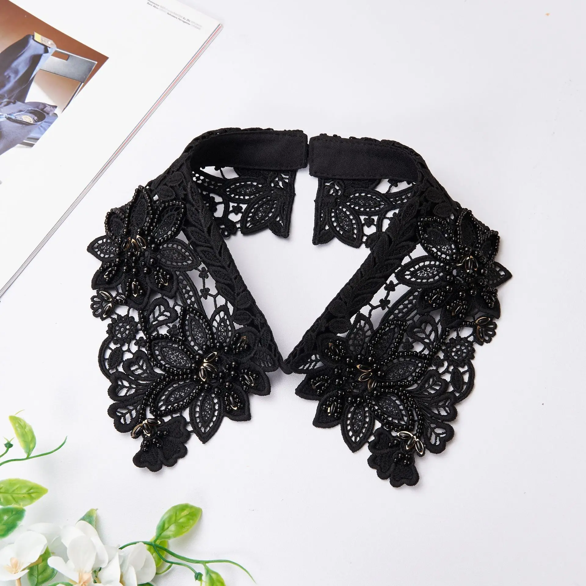 High-Quality Beaded Fashion Collar Orange Yellow Green Blue Hollowed-Out Versatile Accessory