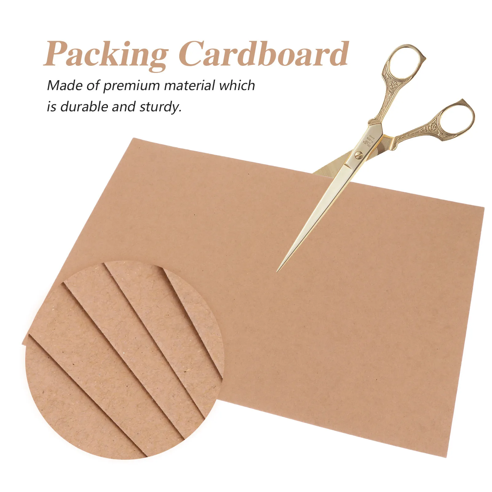 20Pcs Sturdy Kraft Paper Cardboard Sheets A3 Thickened Flat Cardboard for DIY Accessories Wrapping Crafts Food Flowers Packing