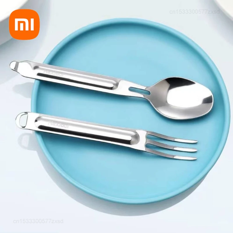 

Портативная посуда Xiaomi Nextool из нержавеющей стали, безопасная, здоровая, антибактериальная, Нетоксичная ложка, вилка, легкая в уходе посуда для кемпинга