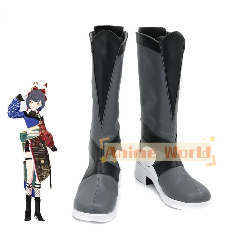 Buty do cosplayu PJSK Shiraishi An, gra Project Sekai Colorful Stage, rekwizyty do cosplayu, buty ze skóry PU, buty na Halloween, wykonane na zamówienie.