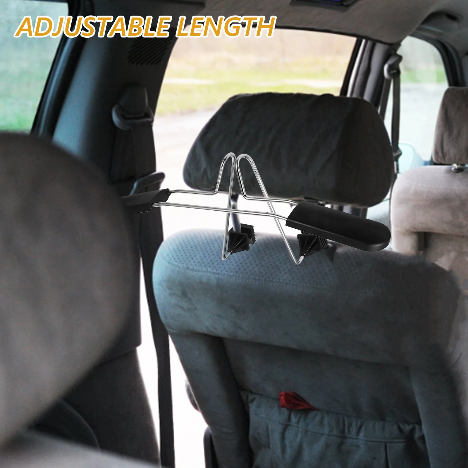 

Car Hanger For Seat Headrest Stainless Steel Extendable Clothes Drying Rack Vehicle Backrest Organizer Space Saving Coat