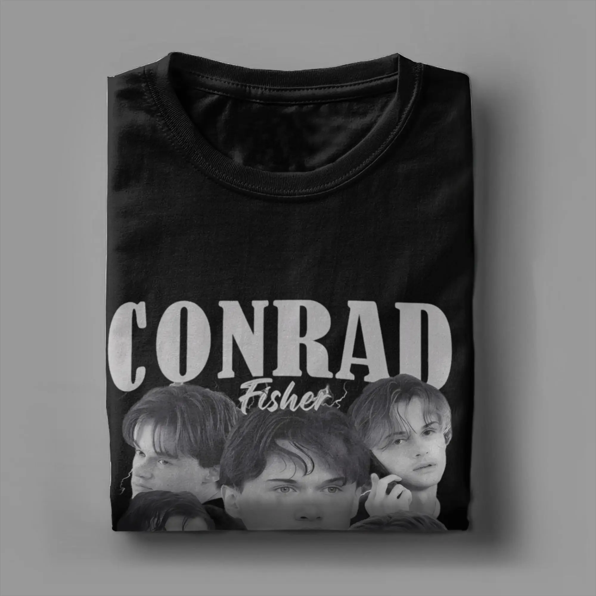 الشارع الشهير تي شيرت فريق كونراد فيشر الصيف تحولت جميلة القطن الخالص تي شيرت التي شيرت للرجال الصيف قصيرة الأكمام تيز